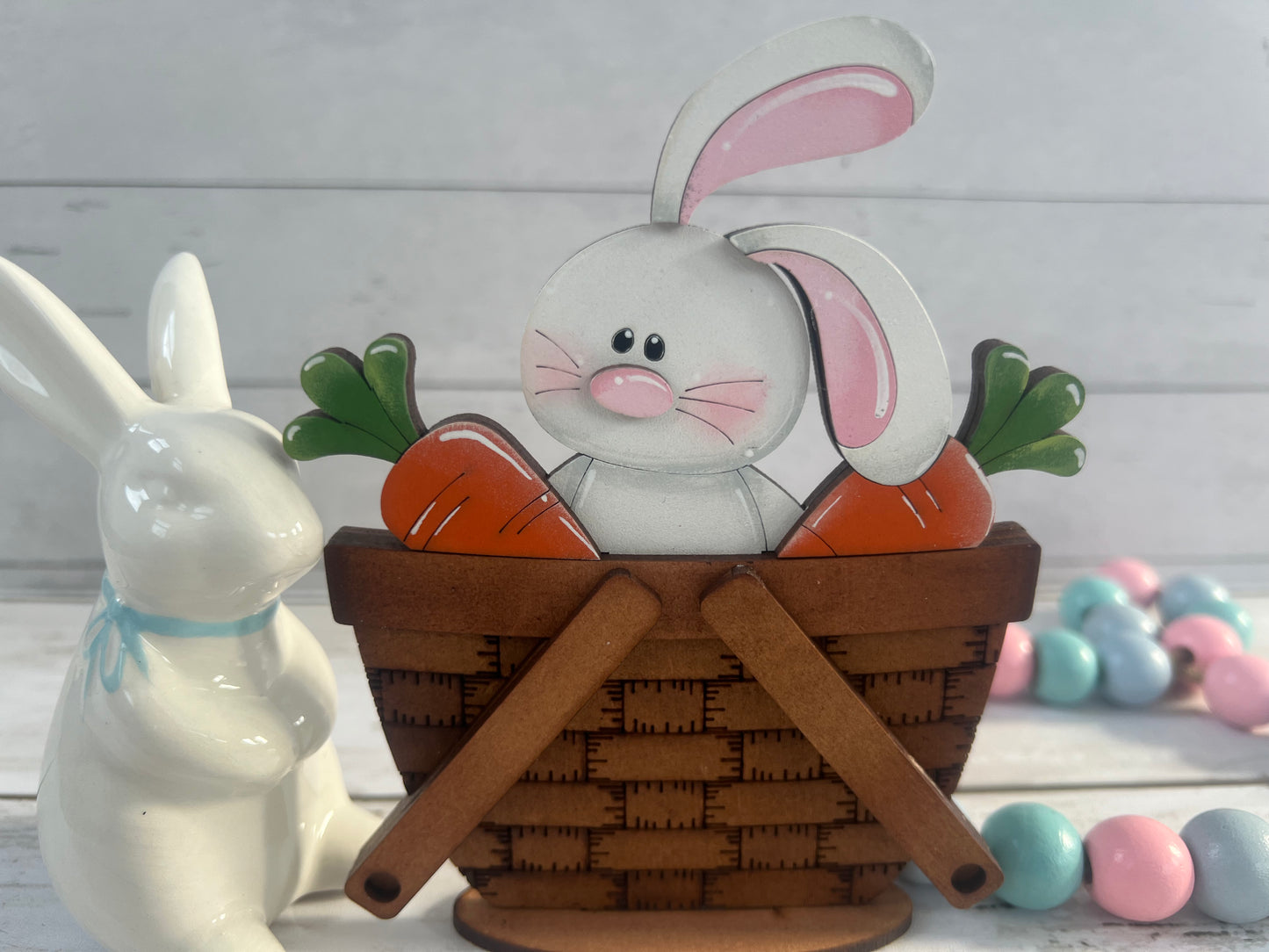 Easter Floppy Eared Bunny Mini Basket