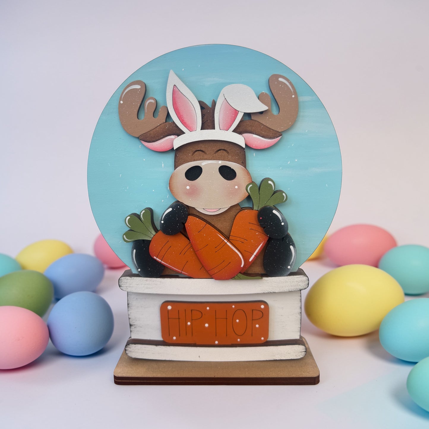 Easter Moose Carrot Easel Insert