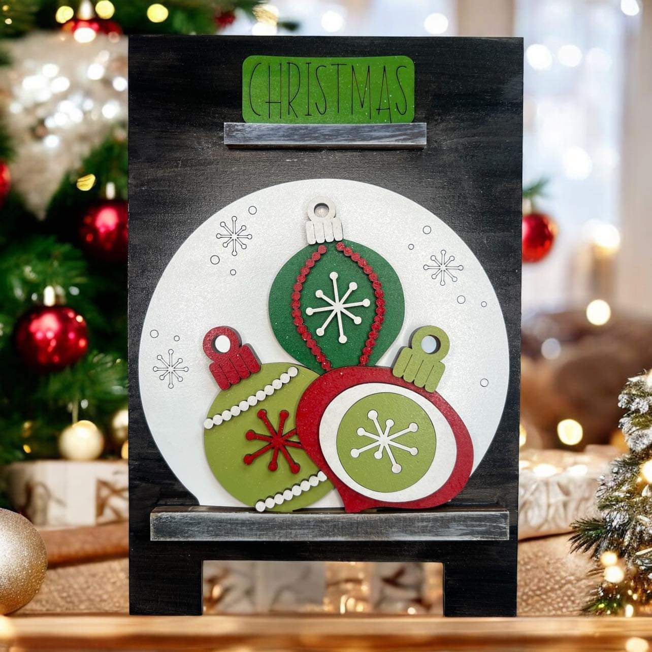 Christmas Ornaments Easel Globe Insert