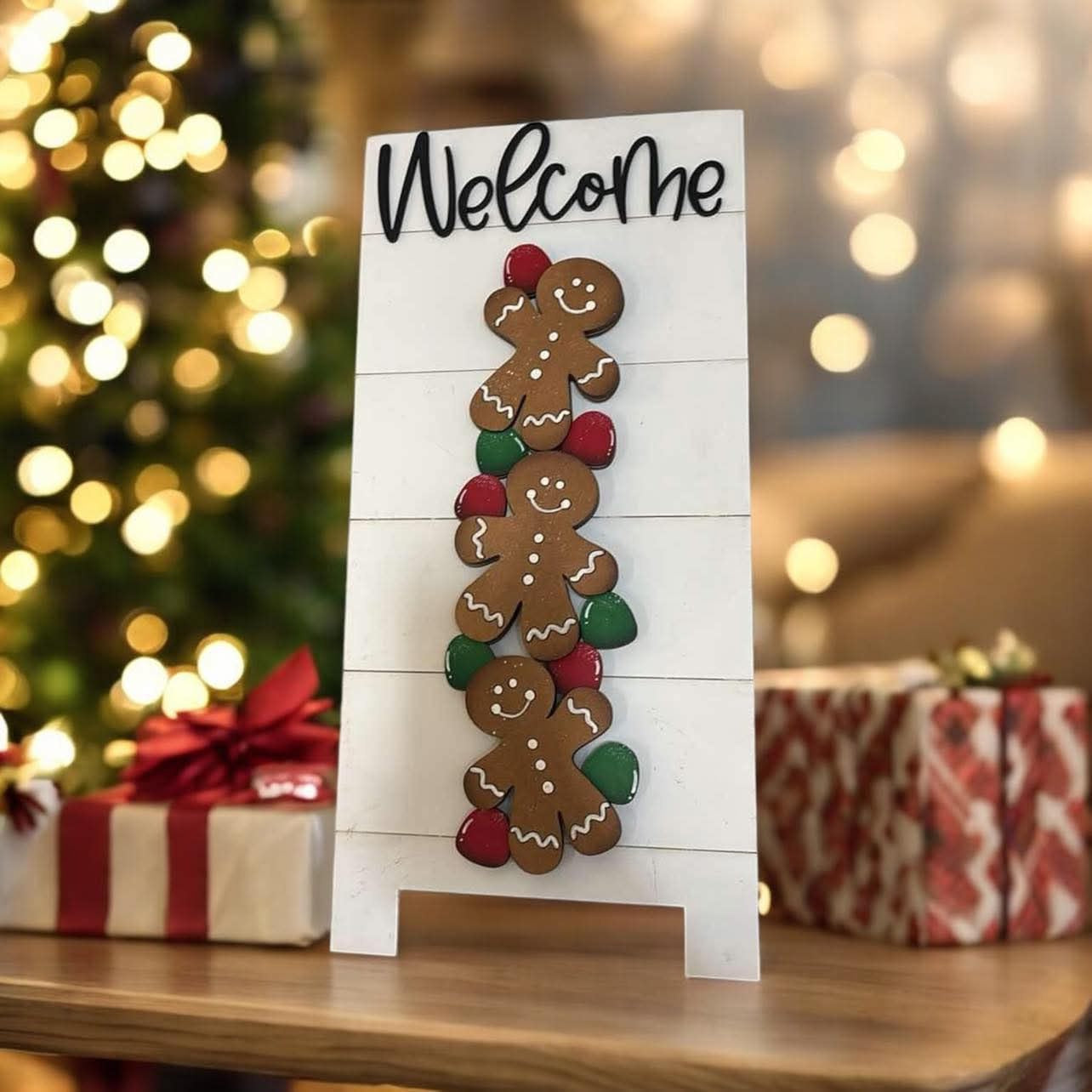 Christmas Gingerbread Welcome Sandwich Board