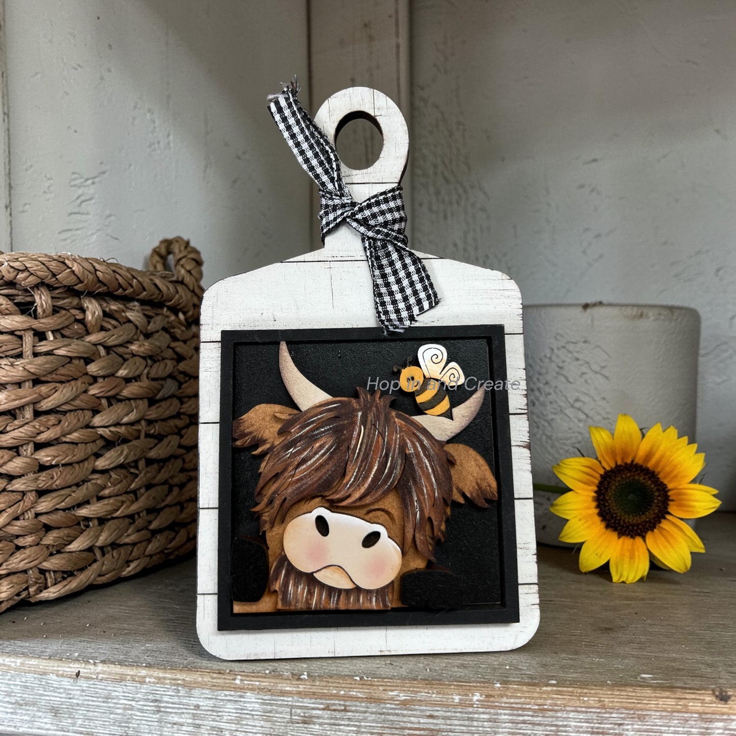 Highland Cow Mini Bee Tiles