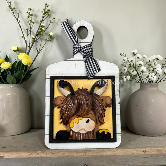 Highland Cow Mini Bee Tiles
