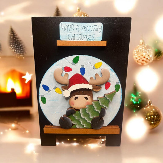 Christmas Moose Easel Insert