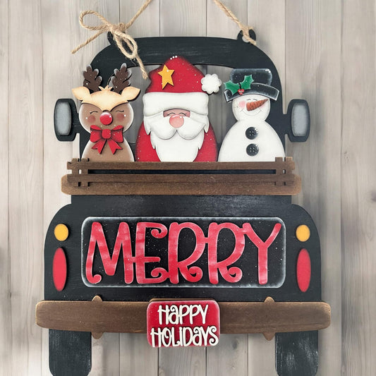Christmas Crew 2 Hanging Truck | Cutting Board