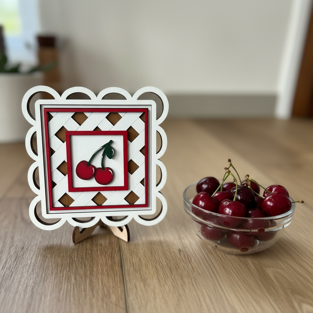 Cherry Full Size Interchangeable Tiles (4.25”) | Summer Decor