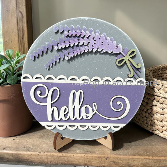 Lavender Round Circle 5” Shelf Sitter