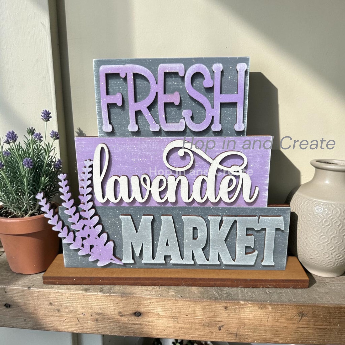 Fresh Lavender Market Shelf Sitter – 5” x 6”