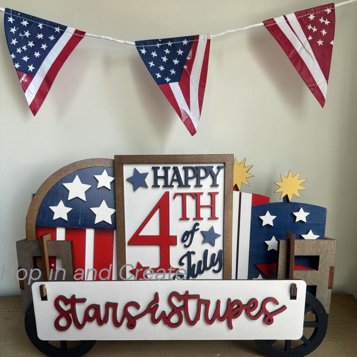 USA Stars and Stripes 4th of July Crate