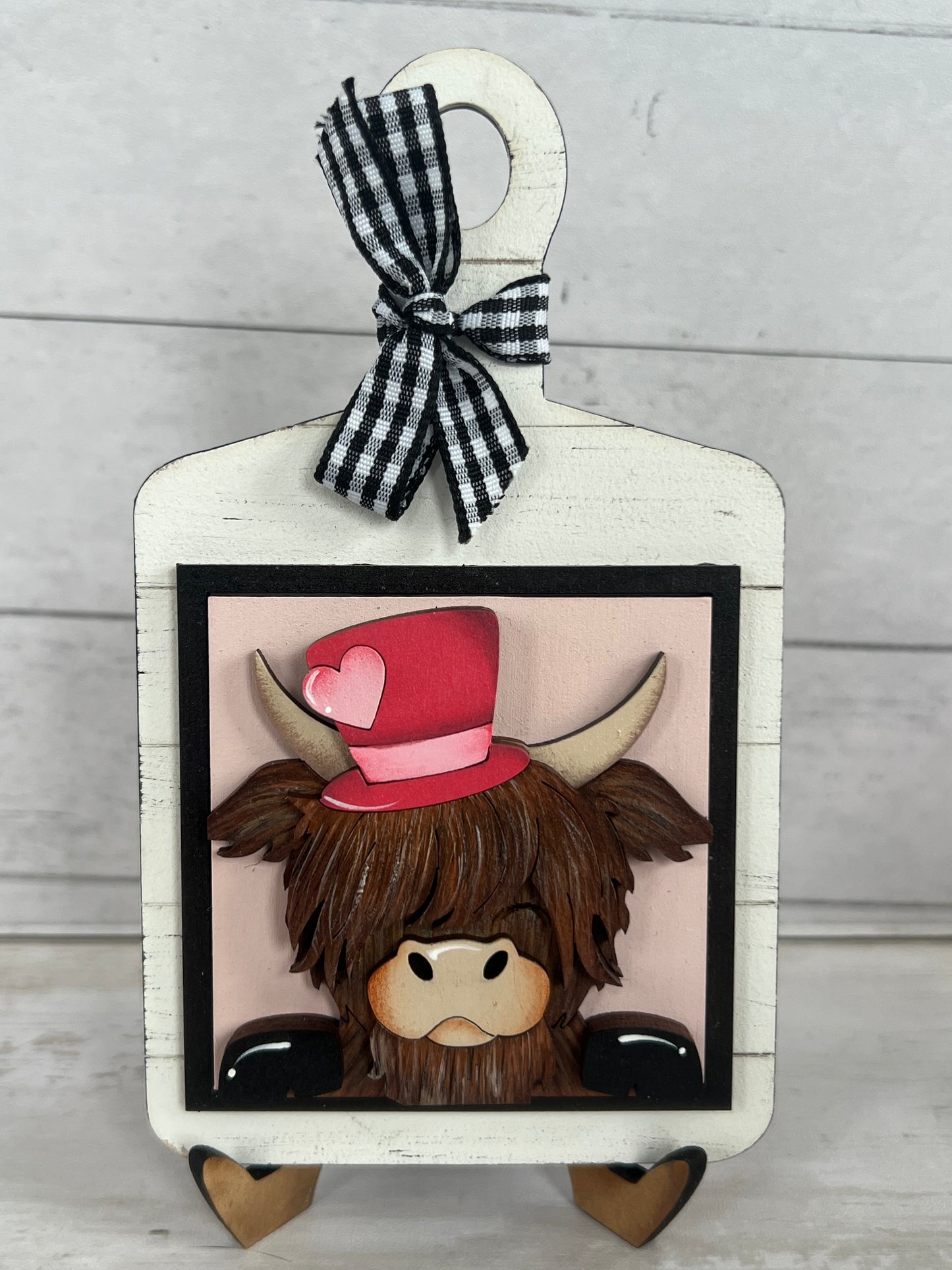 Valentine Highland Cow Mini Tiles