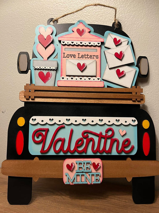 Valentine 2 (Be Mine, Letters) Hanging Truck | Cutting Board