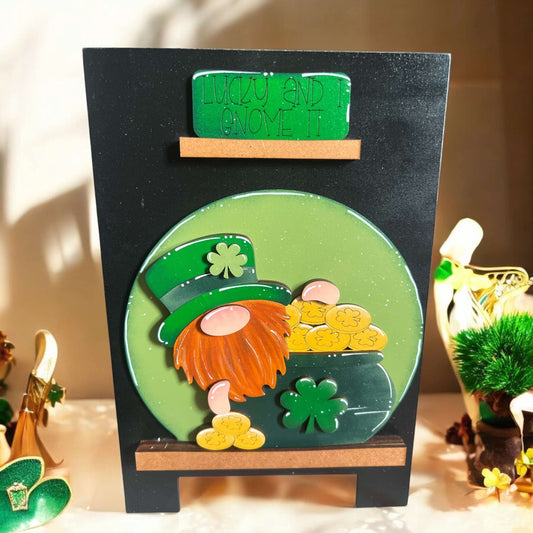 St. Patrick’s Gnome Easel Globe Insert