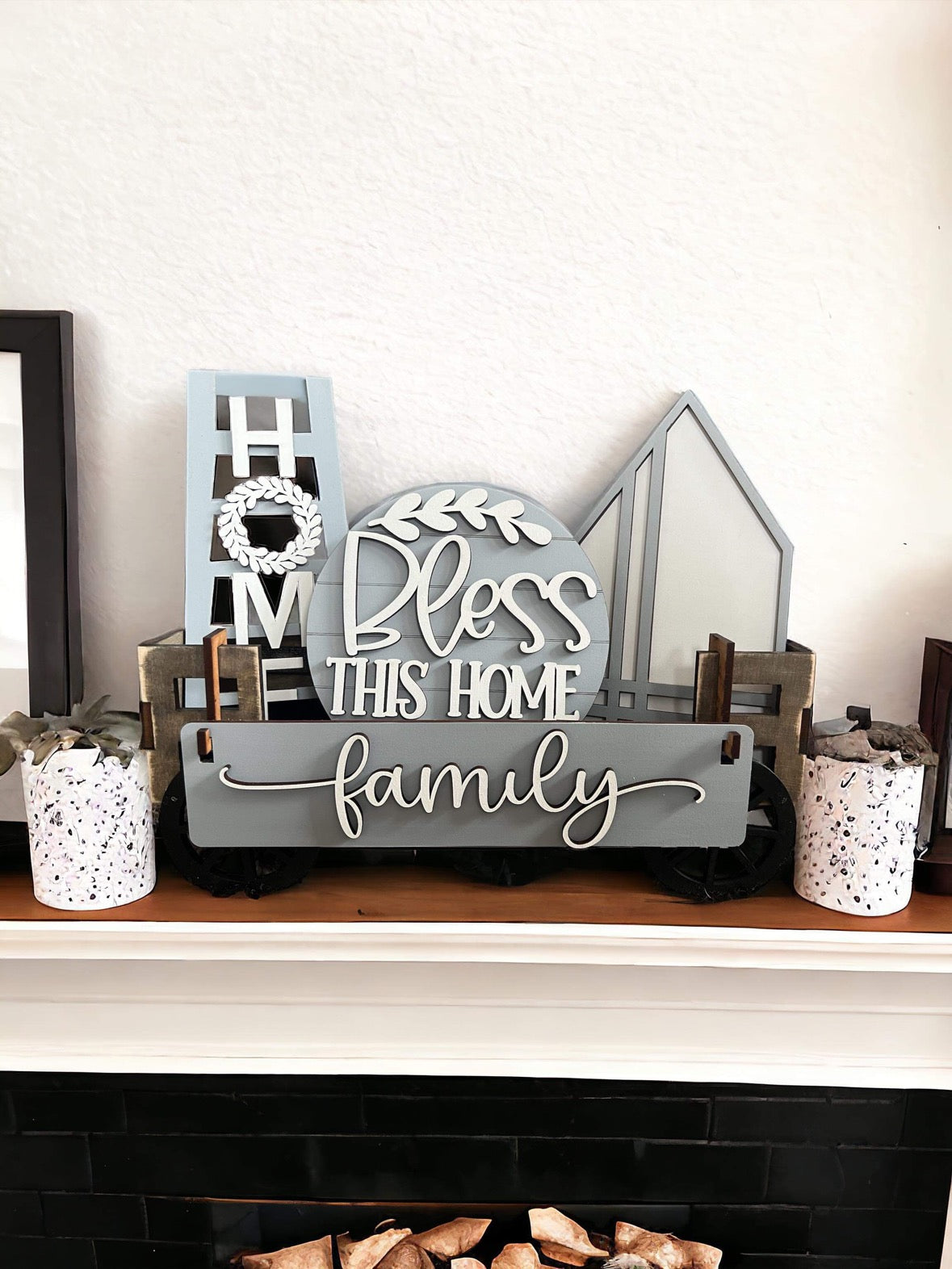 Bless This Home Family Wagon Insert Crate