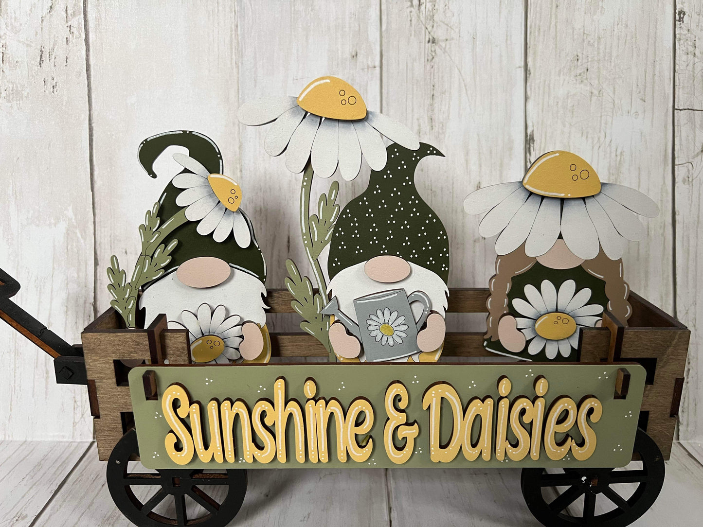 Spring Summer Gnome Daisy Crate