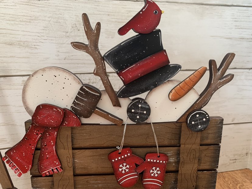 melting snowman basket insert