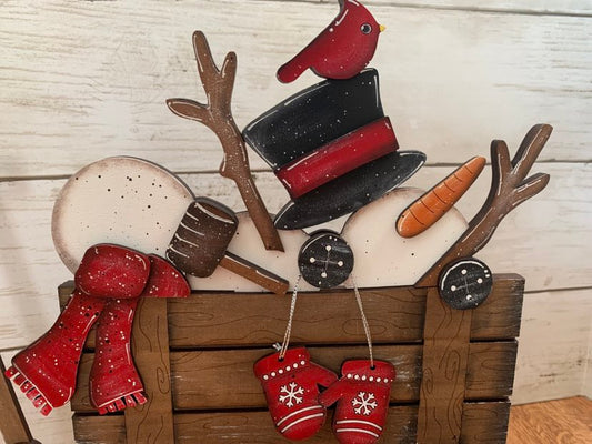 melting snowman basket insert