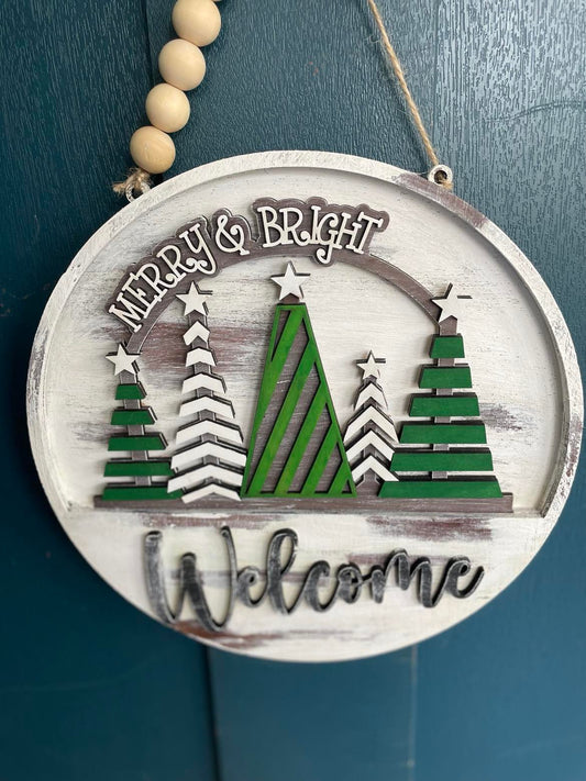 Christmas Trees Welcome Sign