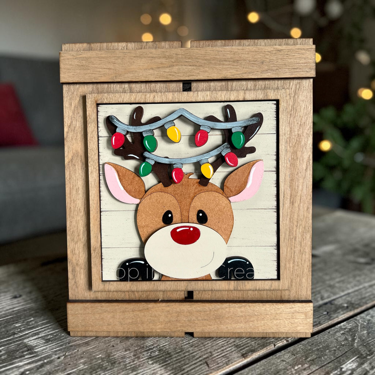 Christmas Reindeer Full Size Interchangeable Tile Set | 4.25” Seasonal Tiles