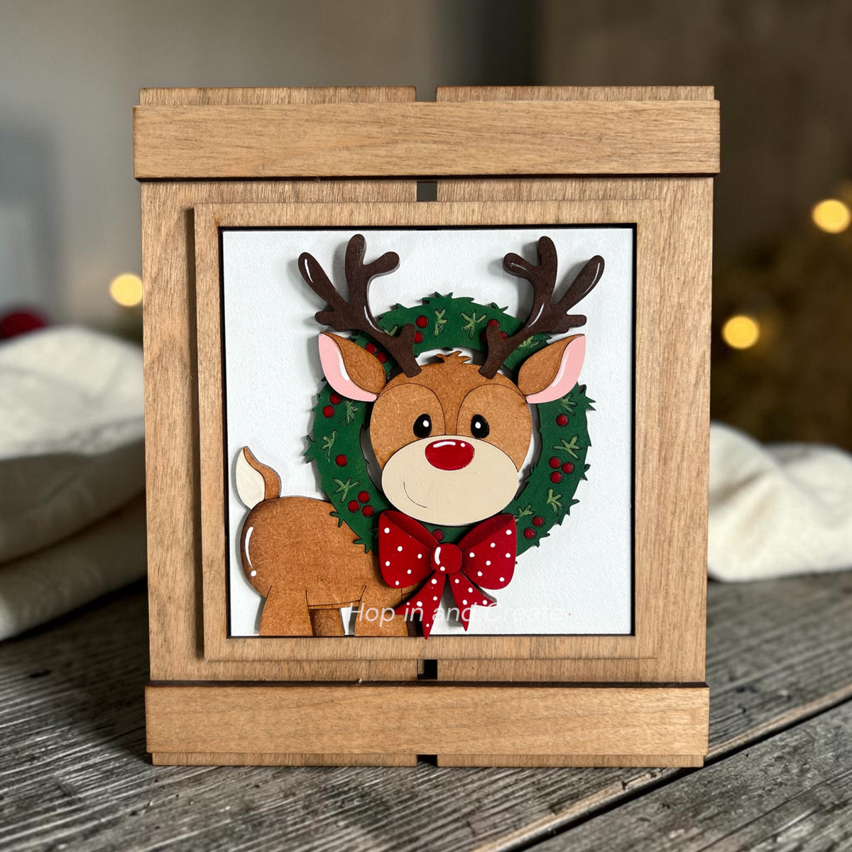 Christmas Reindeer Full Size Interchangeable Tile Set | 4.25” Seasonal Tiles
