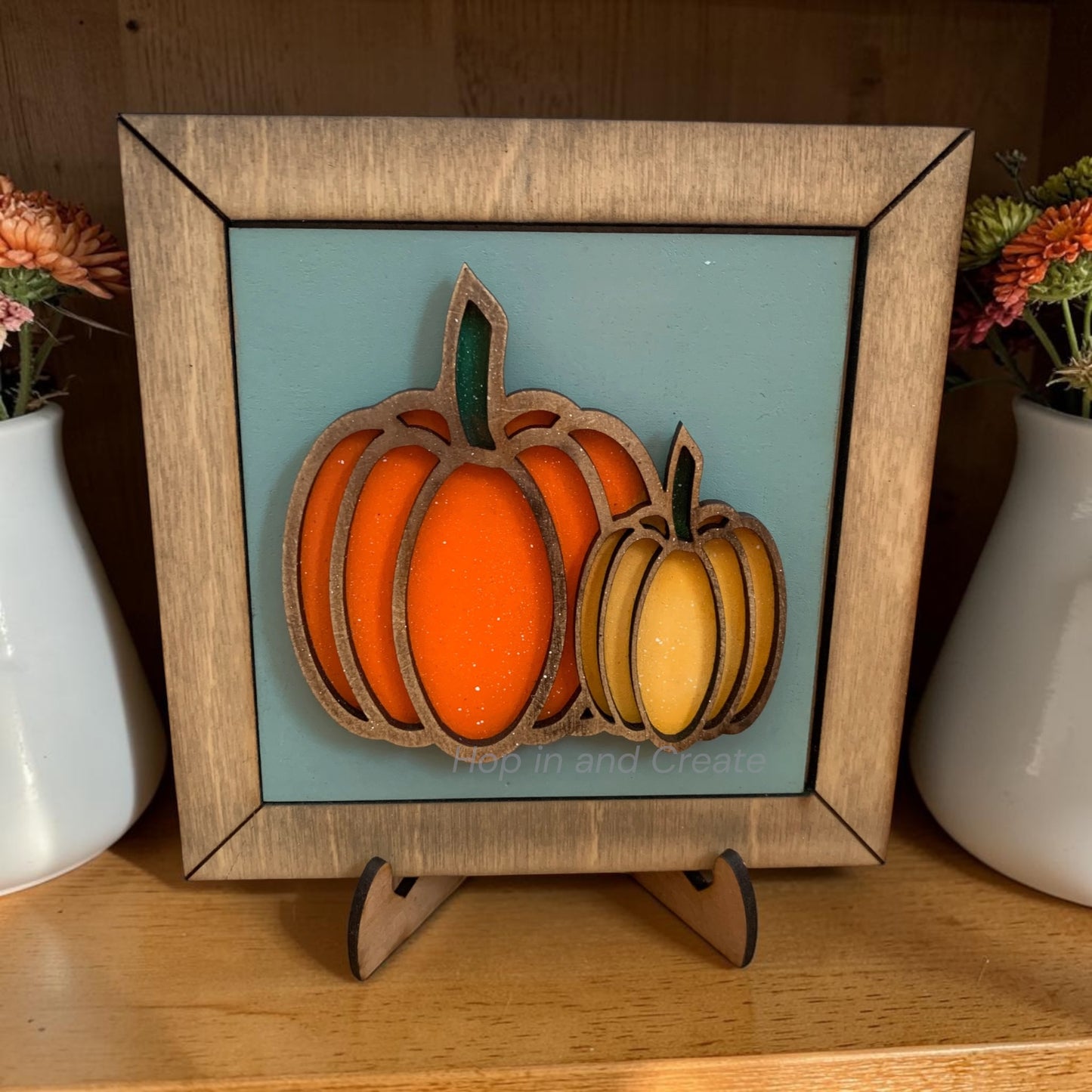 Pumpkin leaning ladder tile 