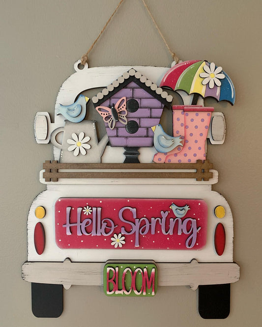 Spring Hanging Truck | Cutting Board