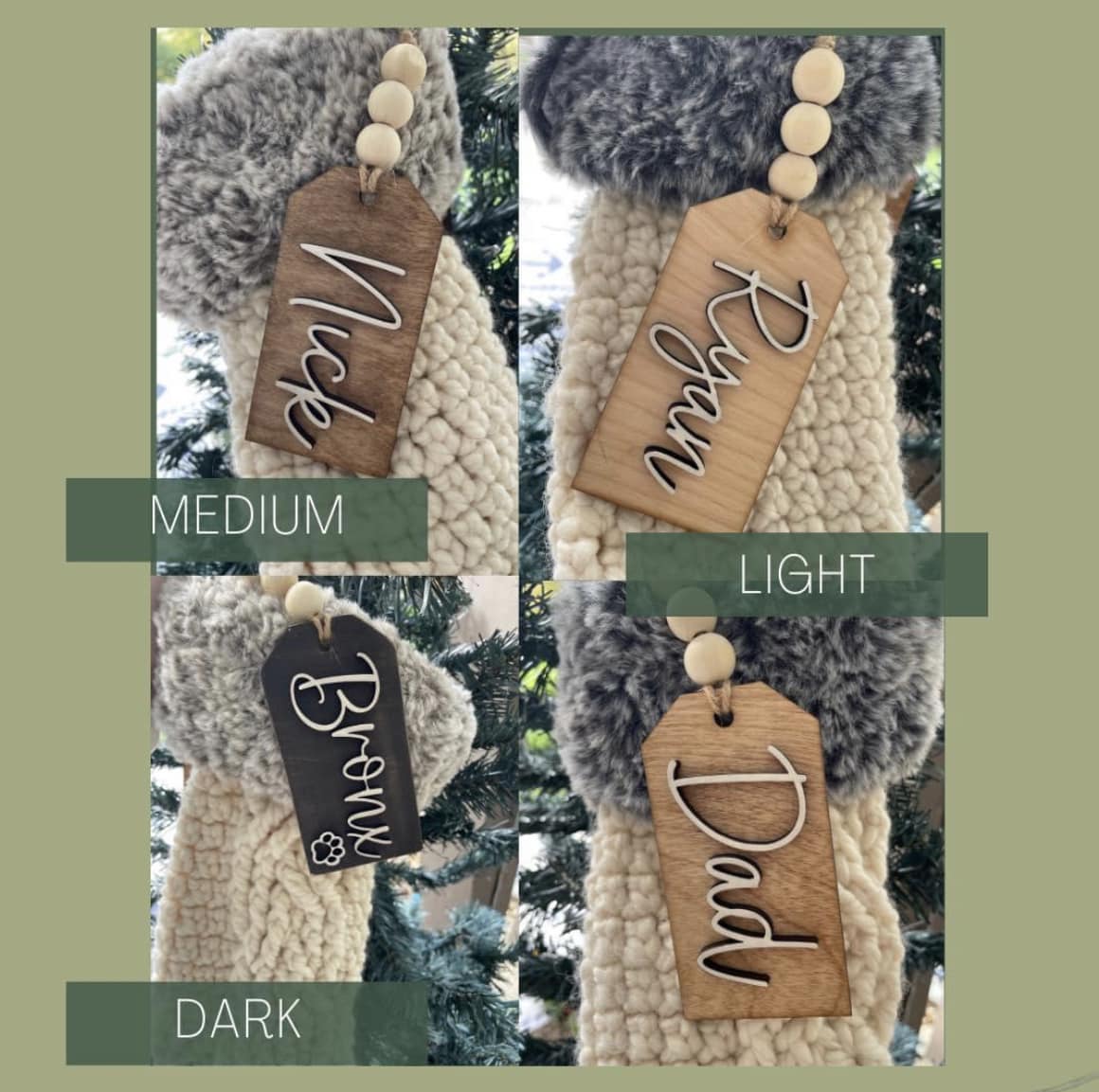 Wooden Name Tags