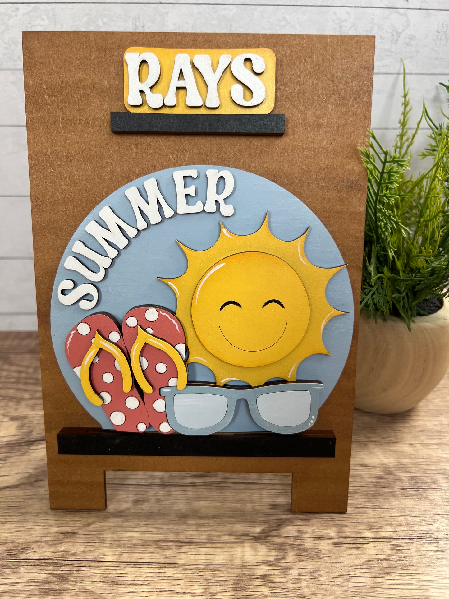 Summer Sunshine Easel Globe Insert | Interchangeable Decor