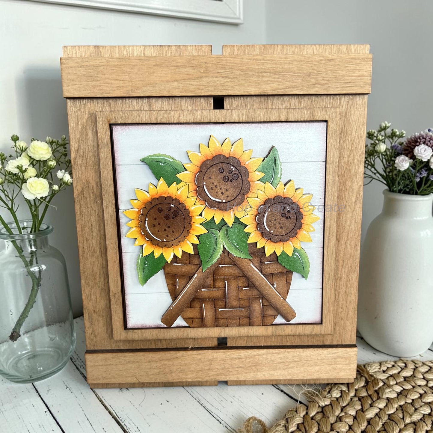 Sunflower basket tile