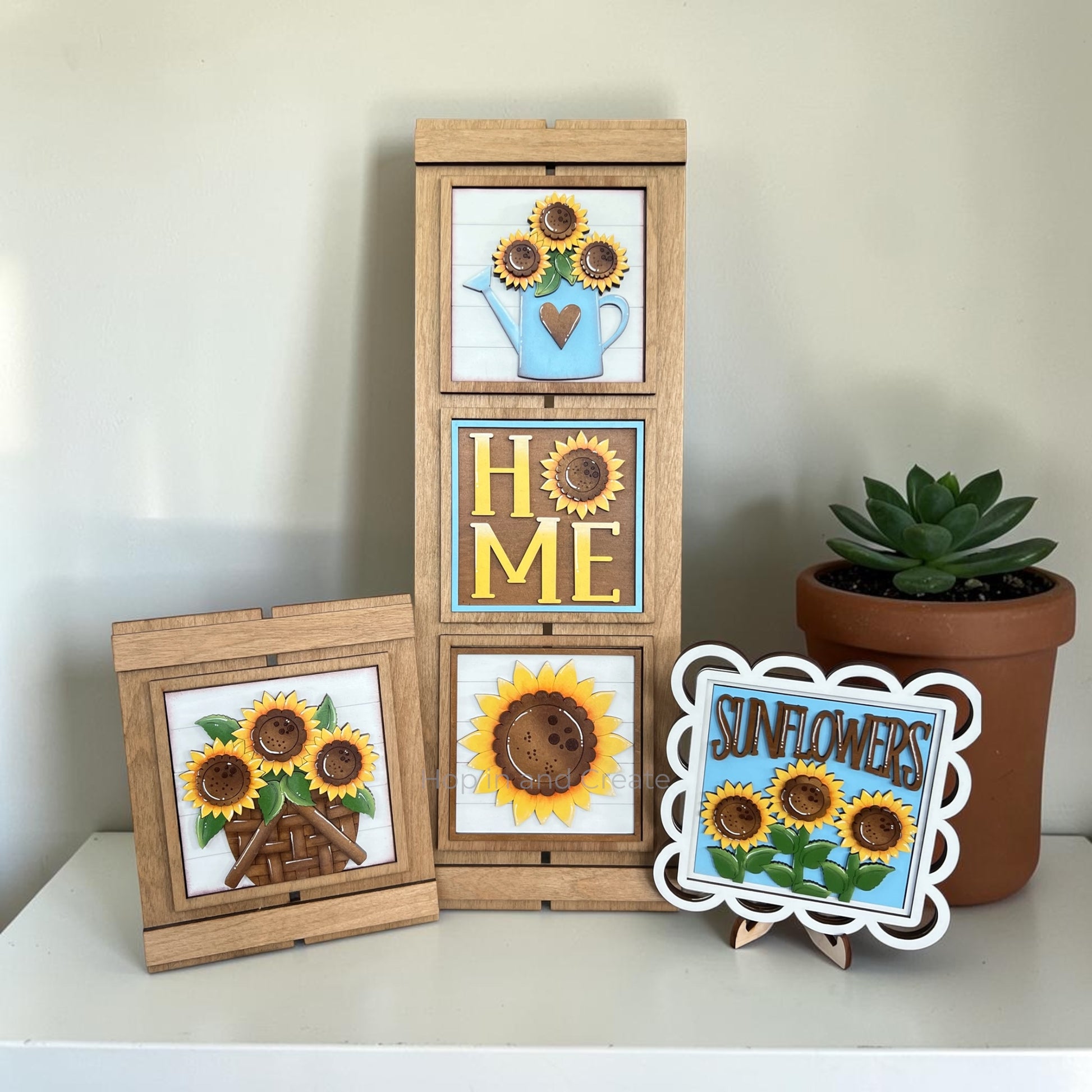 Sunflower ladder tiles