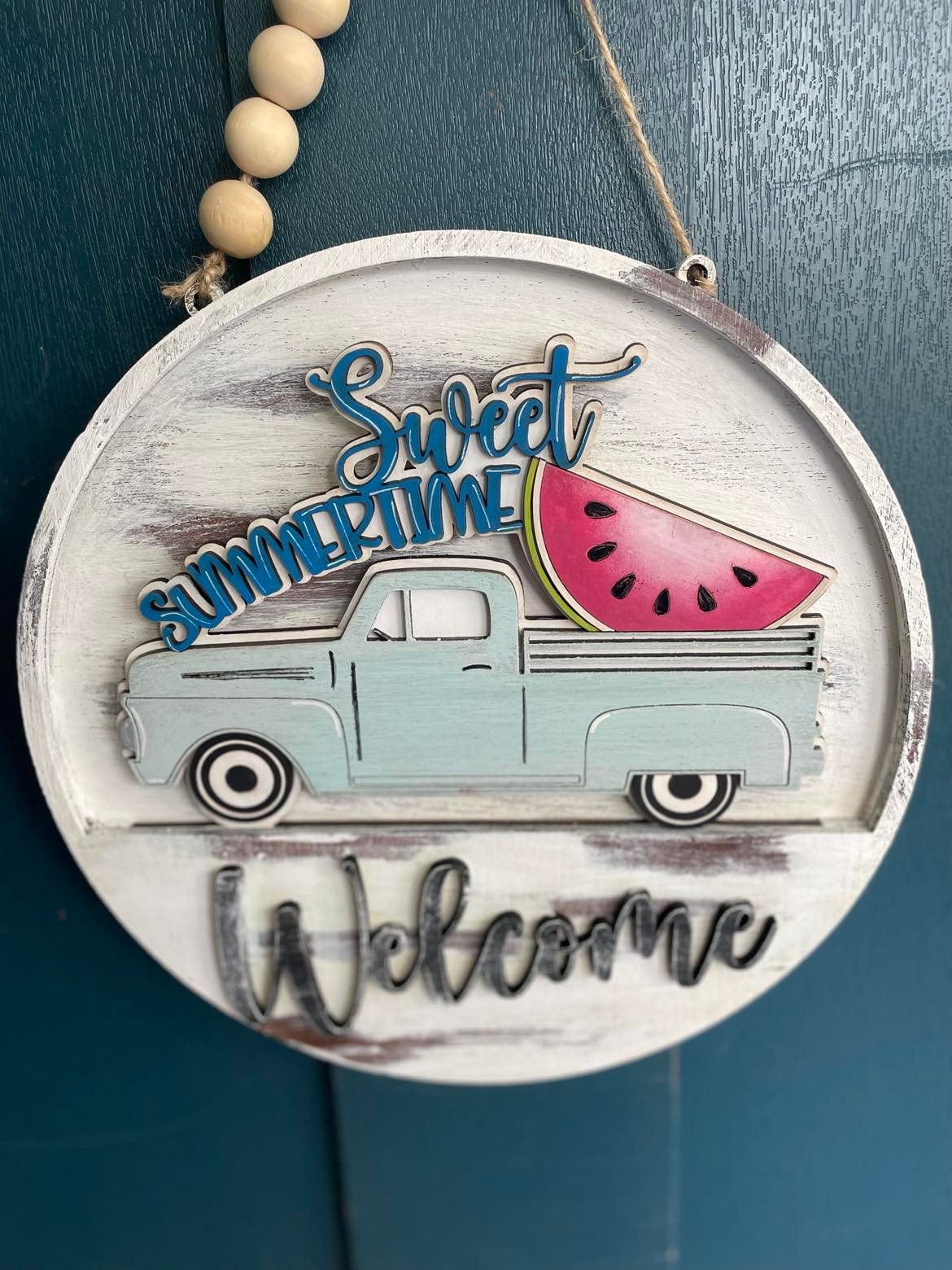 Summertime (watermelon) Welcome Sign