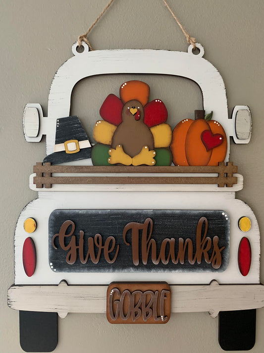 Thanksgiving Hanging Truck | Cutting Board