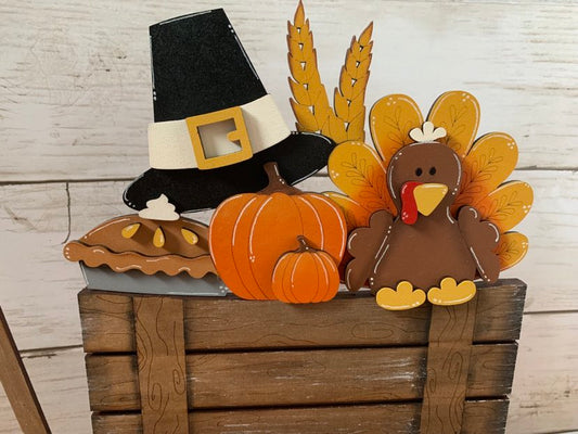 Thanksgiving 1 Basket Insert – Full Size | Interchangeable Thanksgiving Decor
