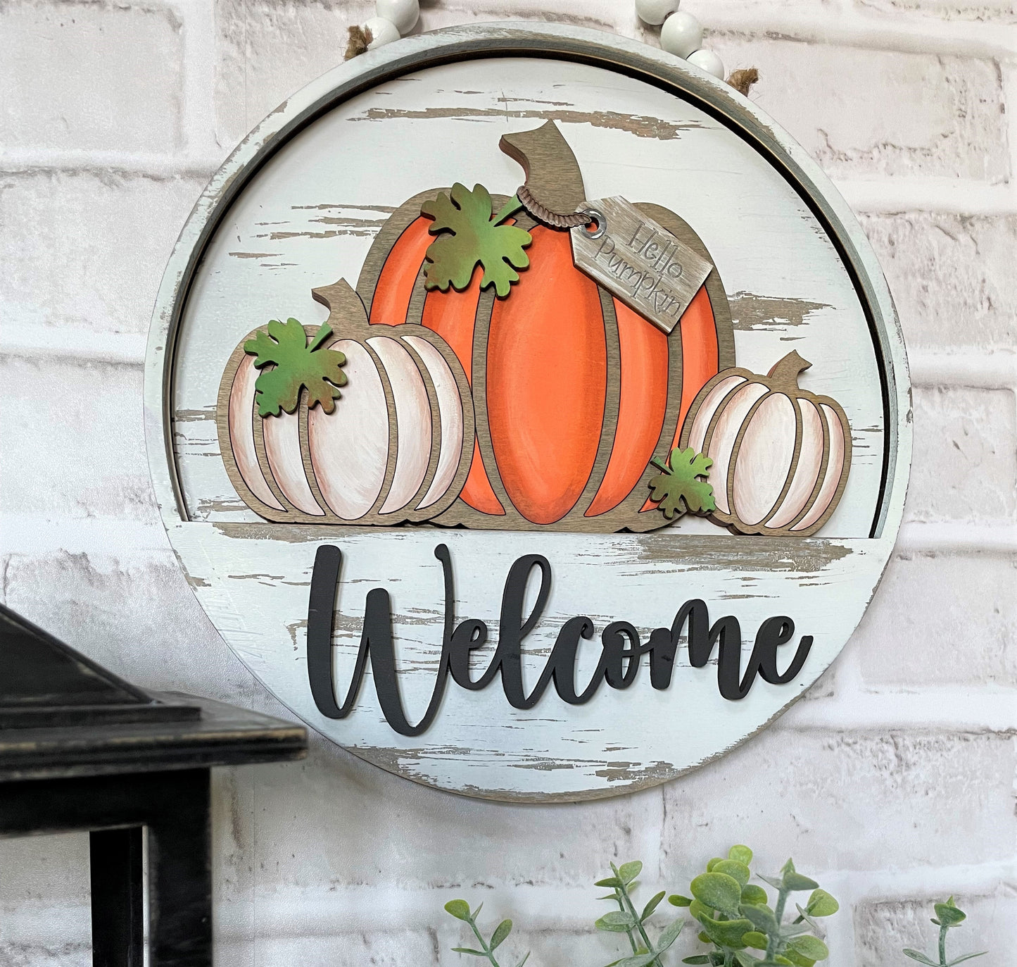 Fall Pumpkin Welcome Sign