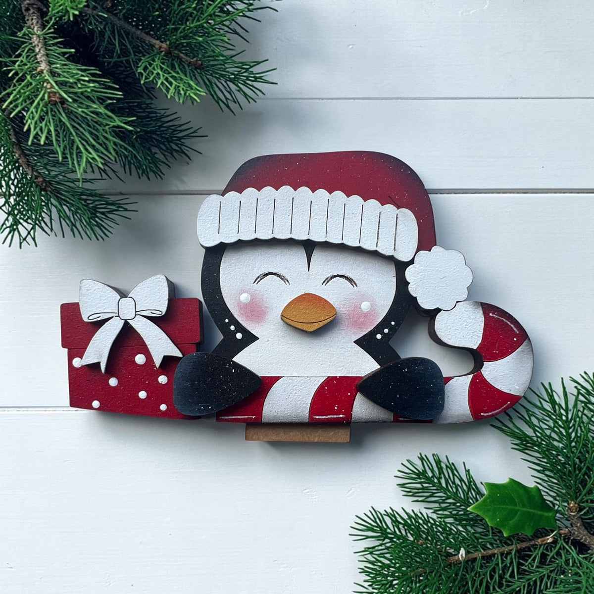 Christmas Penguin Mini Basket Insert