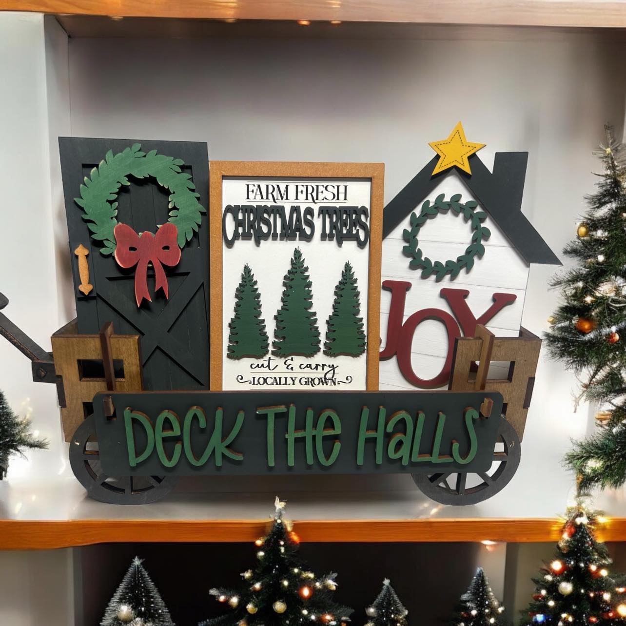 Christmas (Deck the Halls, Navy) Crate
