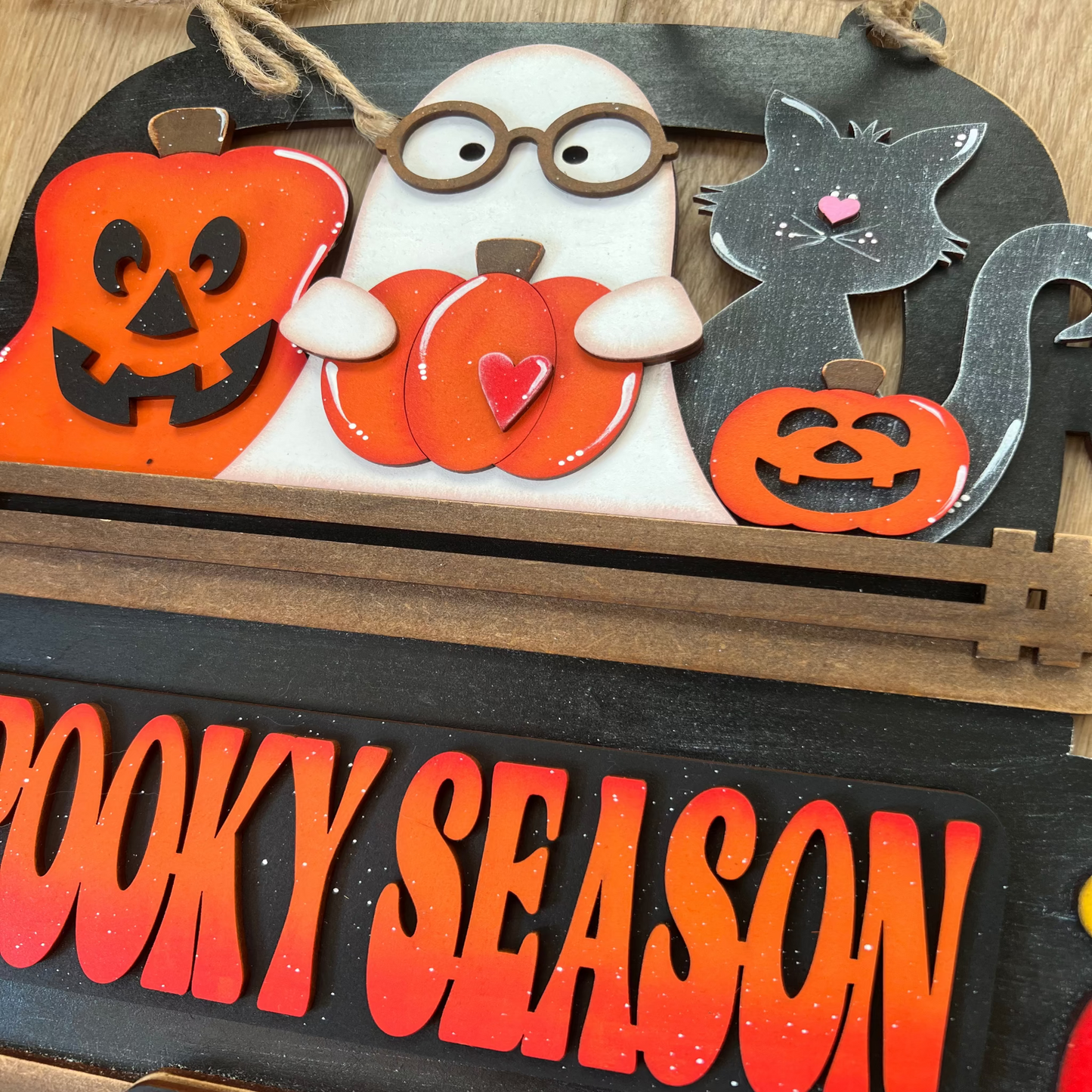 Halloween 4 (Spooky Season) Hanging Truck | Cutting Board