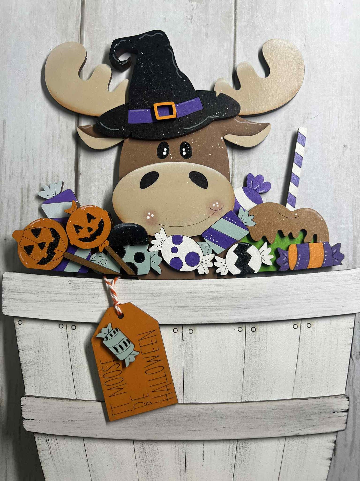 Halloween Moose Basket Insert – Full Size | Interchangeable Halloween Decor