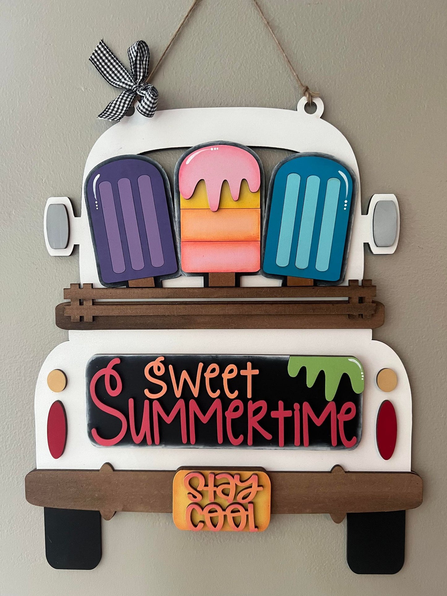 Summer Ice Cream Hanging Truck | Cutting Board
