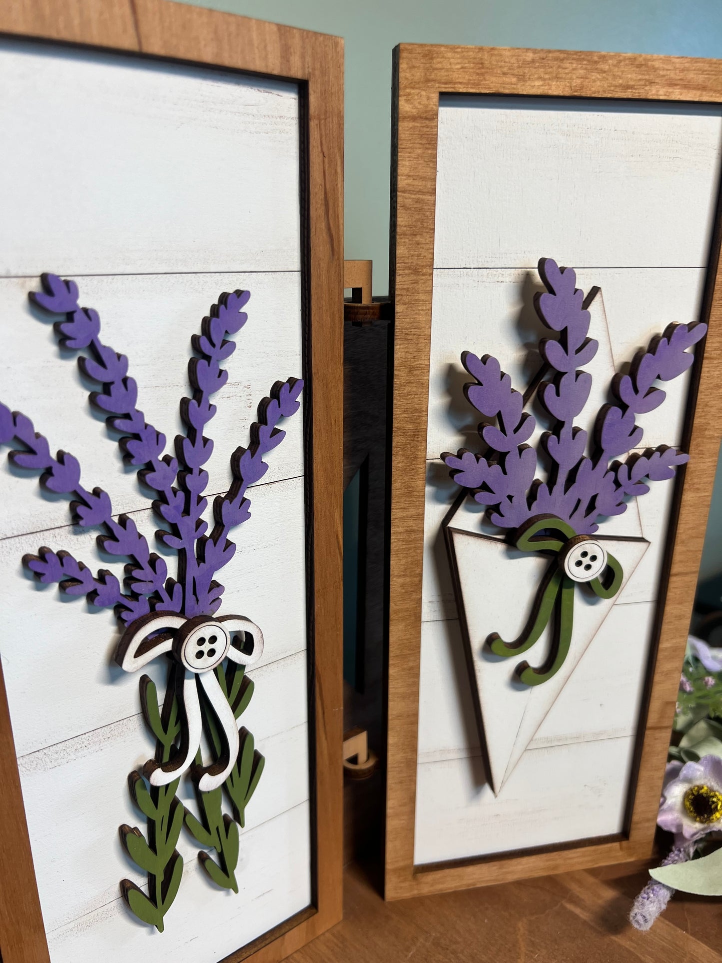 Lavender Vertical Trio Sign