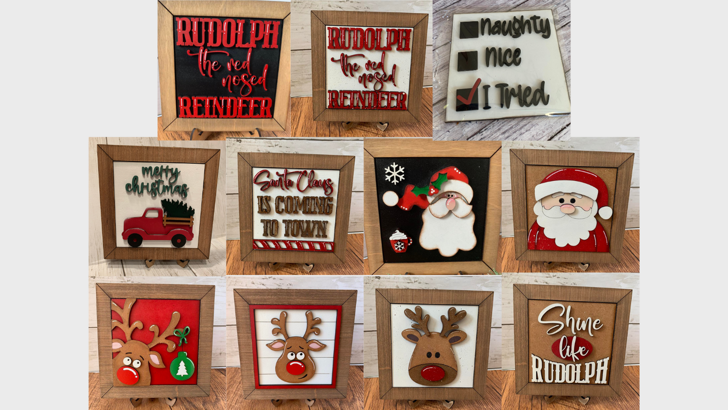 Christmas Santa Reindeer Tiles