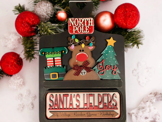 Christmas Helpers Hanging Truck | Cutting Board