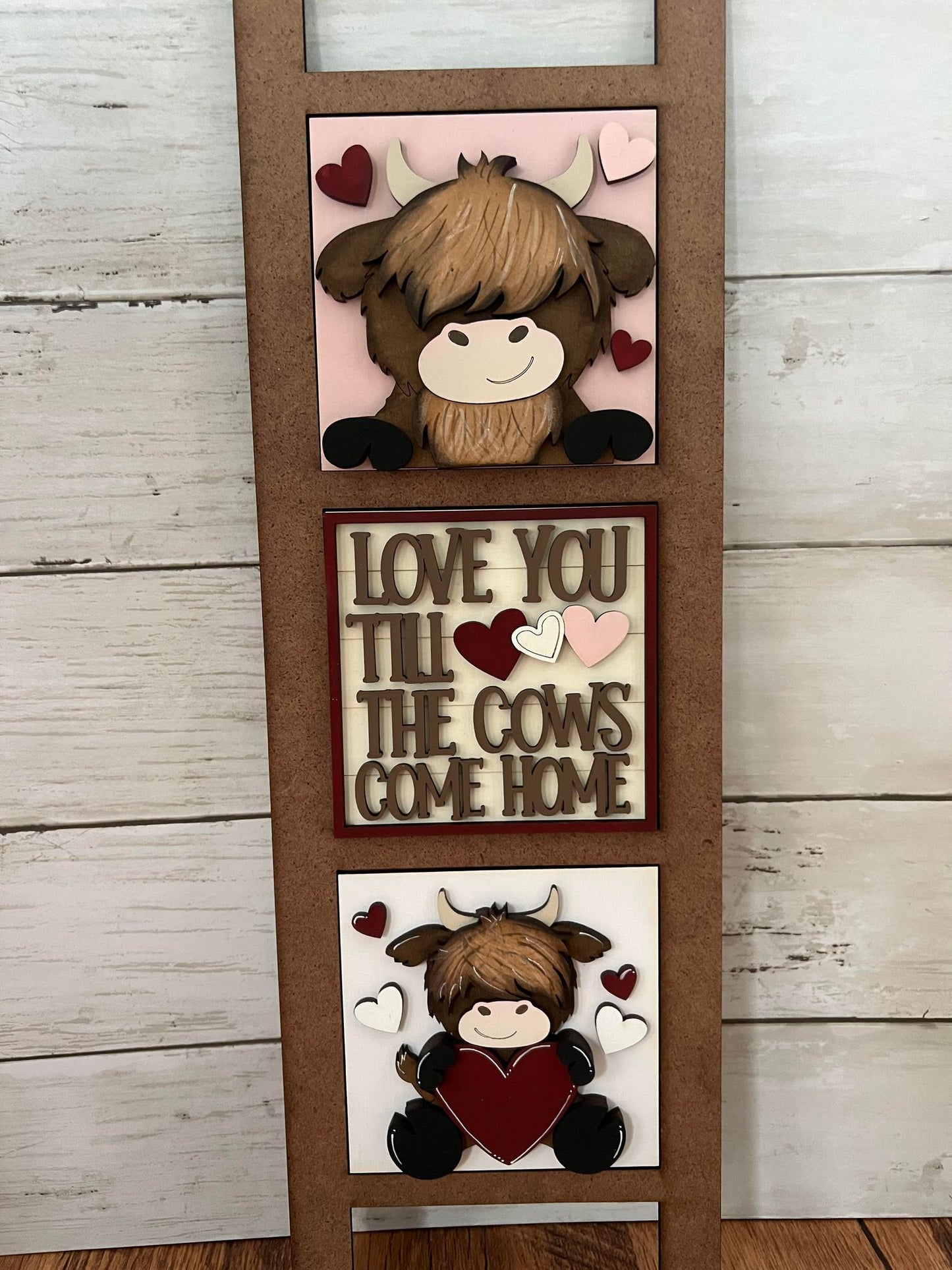 Valentine's Day Highland Cow Tiles