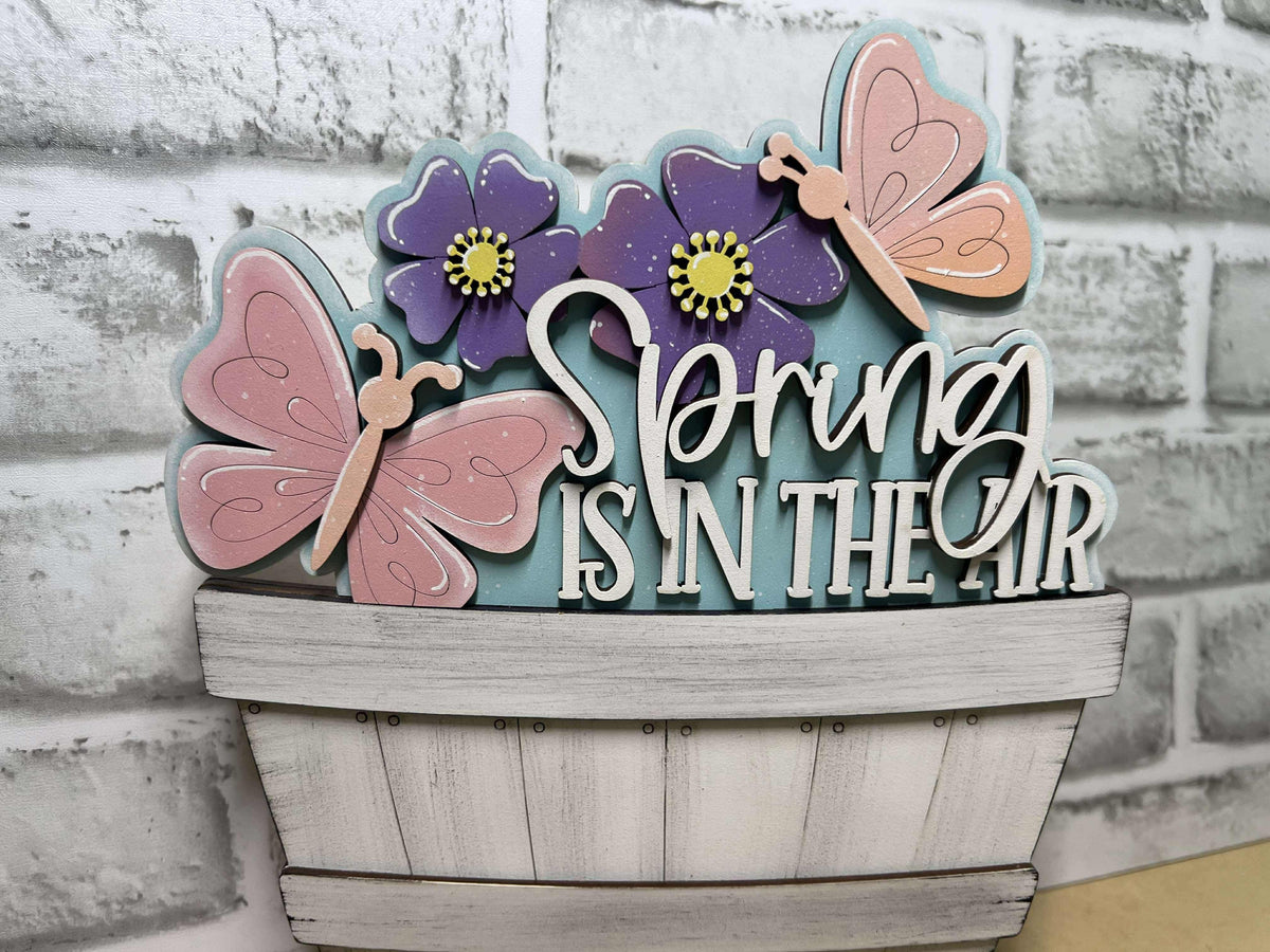 Spring is in the Air Basket Insert – Full Size | Interchangeable Spring Decor