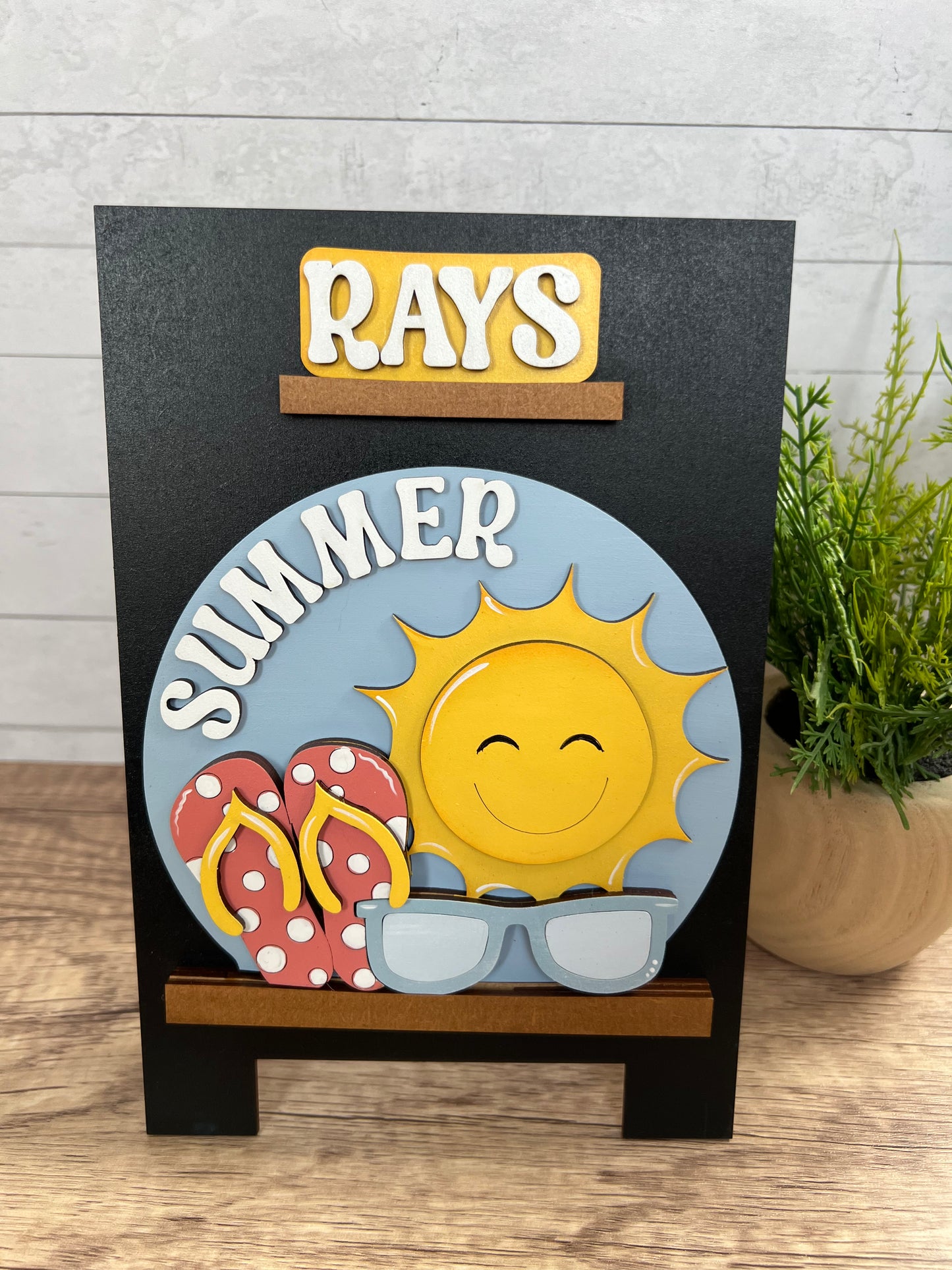 Summer Sunshine Easel Globe Insert | Interchangeable Decor