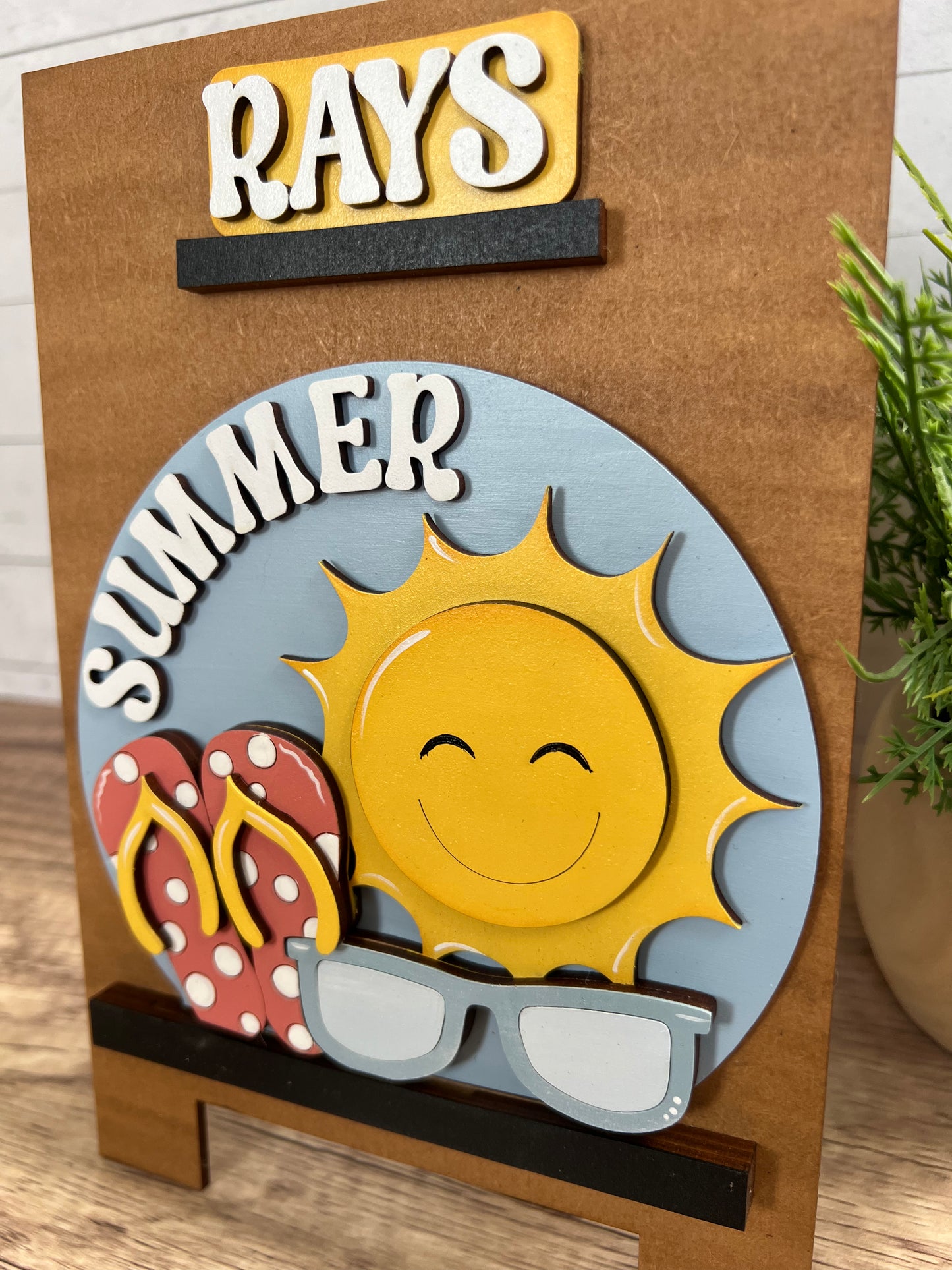 Summer Sunshine Easel Globe Insert | Interchangeable Decor